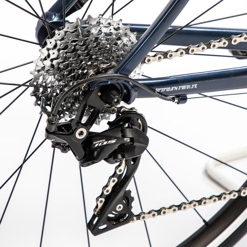 Vélo endurance Shimano 105, EDR AF Femme Bleu Foncé – Image 5