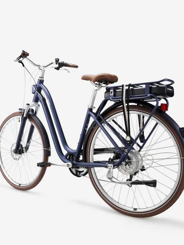 VELO DE VILLE ELECTRIQUE ELOPS 900 E CADRE BAS BLEU FONCE