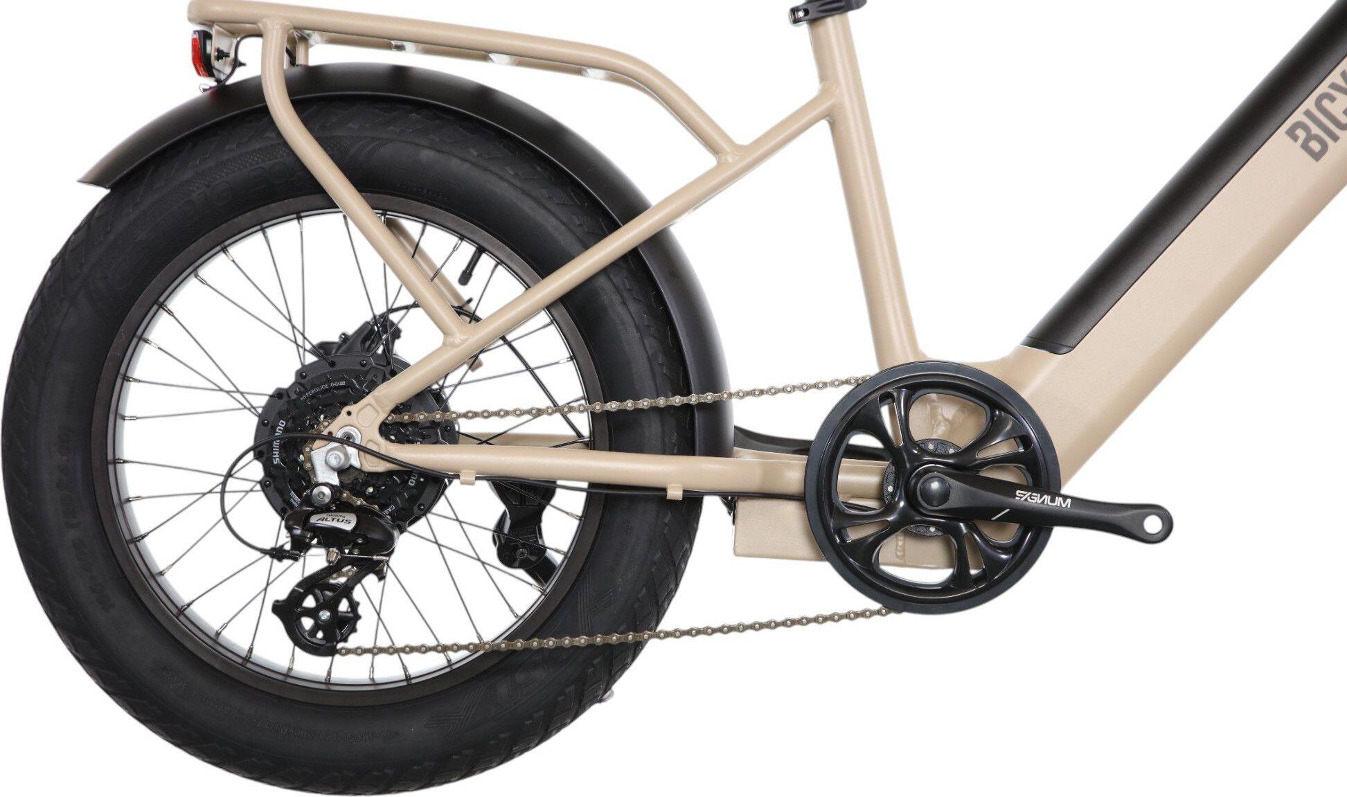 Vélo Cargo Shortail Électrique Bicyklet Shimano Altus 7V 670 Wh 20'' Beige Ivoir