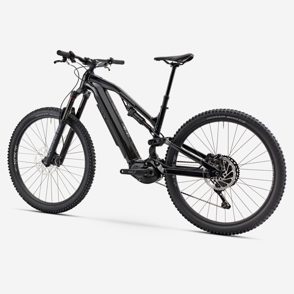 Vélo VTT électrique All-Mountain tout suspendu 29" -  E-FEEL 900 S, Noir