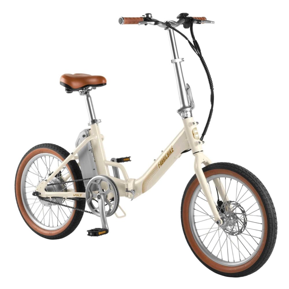 Fabricbike Volt - Vélo électrique pliable 20" Aluminium. Beige Plus