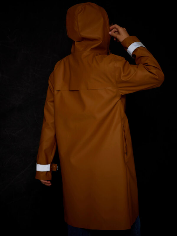 Parka imperméable vélo ville unisexe - ocre