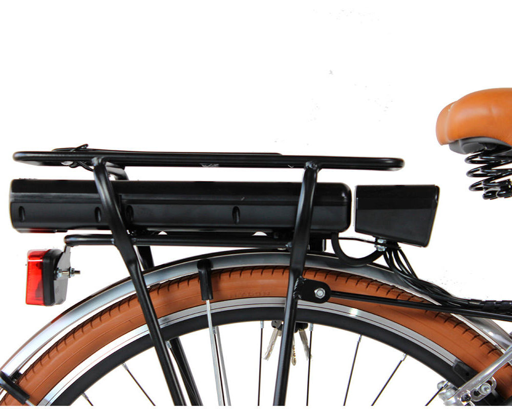 Vélo électrique de ville Dolce Vita by Canellini Homme avec sacoches - Noir