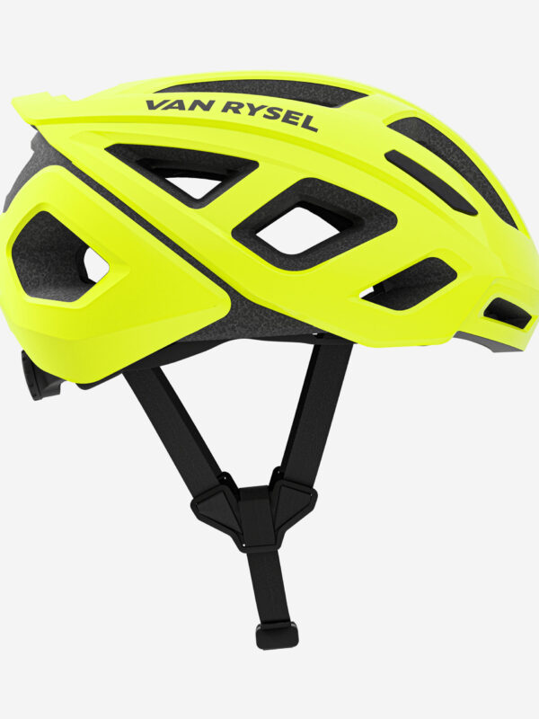 Casque velo route roadr 500 jaune fluo