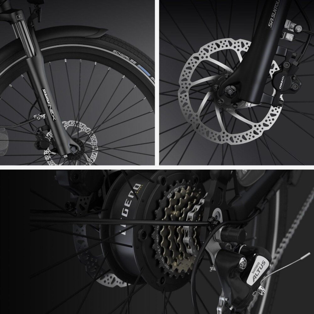 Vélo de Ville Électrique 26" Smartbike - Legend Milano 14Ah Noir