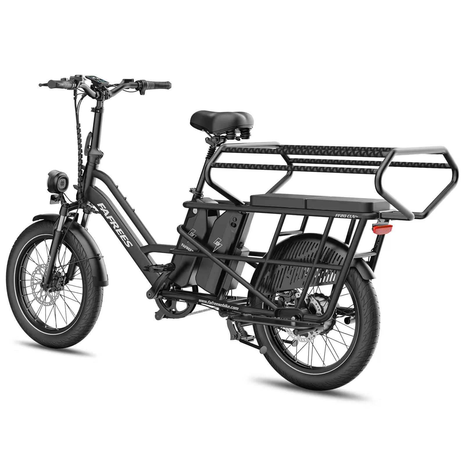 Vélo Cargo FF20 CUV Batteries 2x15Ah 170km Pneus Fat Siège Enfant 200kg