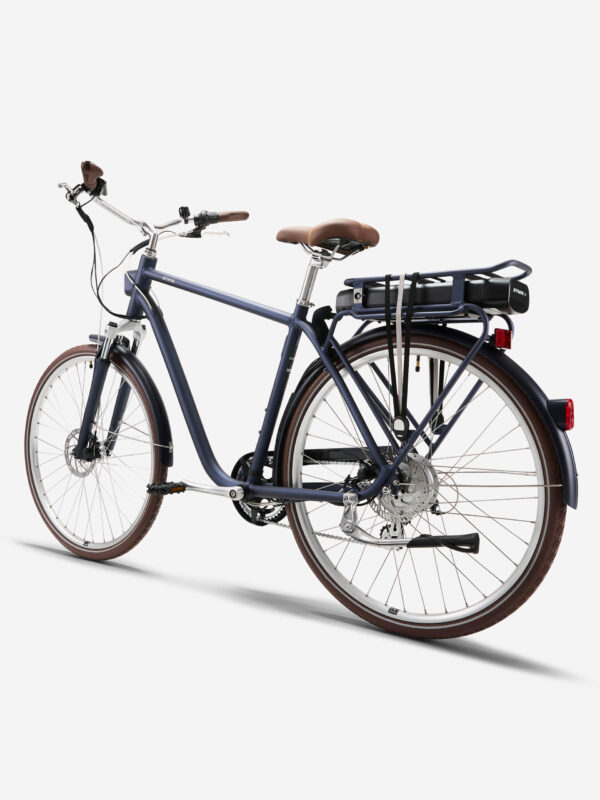 Seconde vie - Vélo de ville électrique elops 900 cadre haut bleu marine