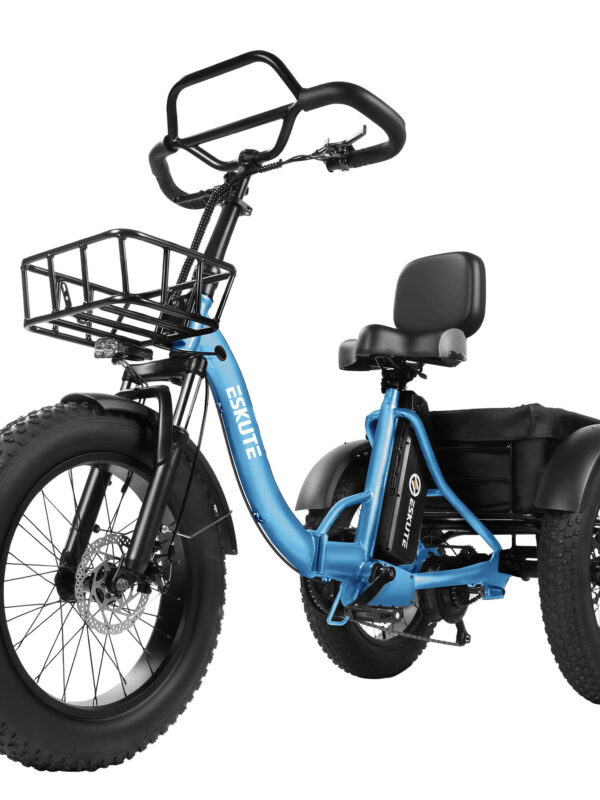 Vélo cargo électrique ESKUTE T302 PRO 20" - Moteur 250 W - Batterie 48 V 20,8 Ah