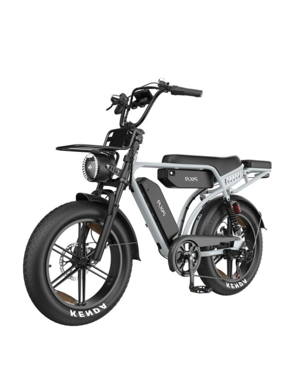 Pixar M9 Vélo Électrique 250W 48V17.5AH+17.5AH 20" Freins Hydrauliques Gris