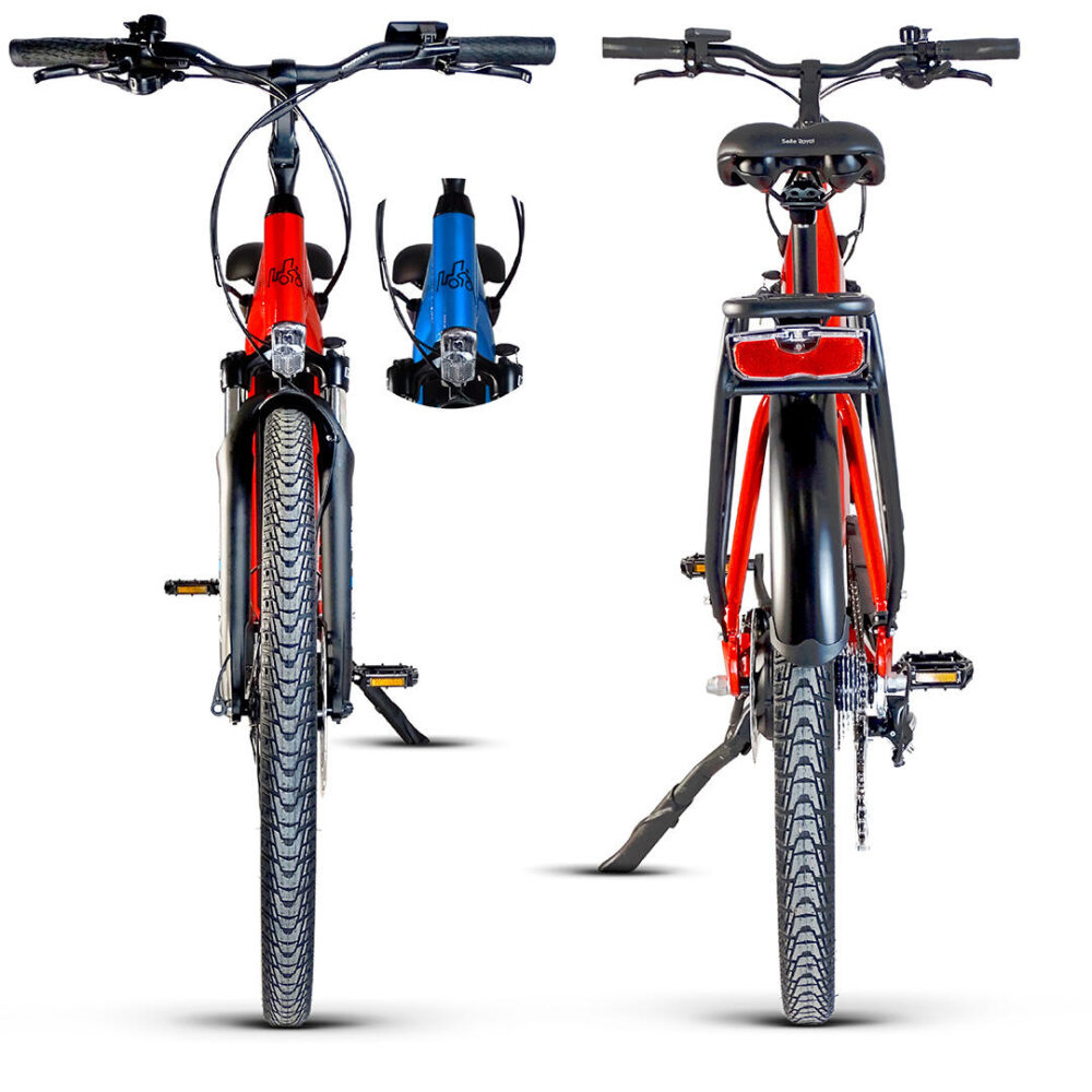 UB100B | Ebike Urbain Polyvalent | Autonomie jusqu'à 140 km | Rouge | 28"