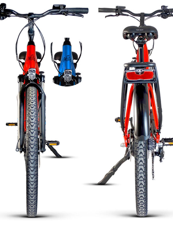 UB100B | Ebike Urbain Polyvalent | Autonomie jusqu'à 140 km | Rouge | 28"