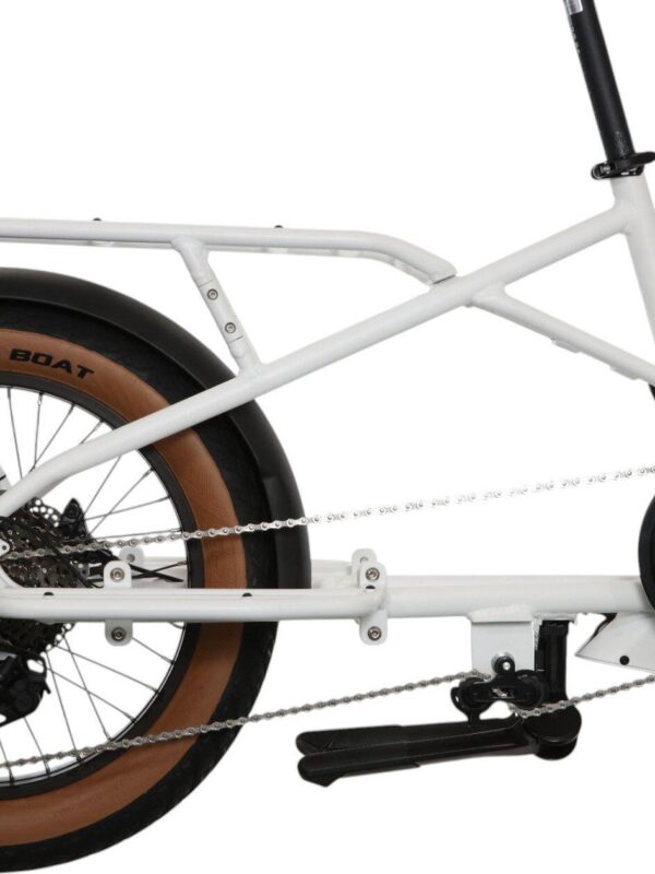 Vélo Cargo Longtail Électrique Bicyklet Shimano Deore 10V 670 Wh 20'' Blanc