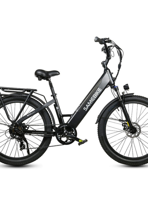 Vélo électrique avec panier avant SAMEBIKE RS-A01 Plus avec batterie 48 V 14 Ah