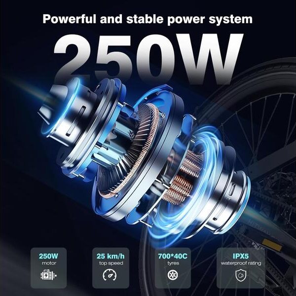 Vélo Ville Électrique 700C GPS 4G & Courroie EBIKE-X