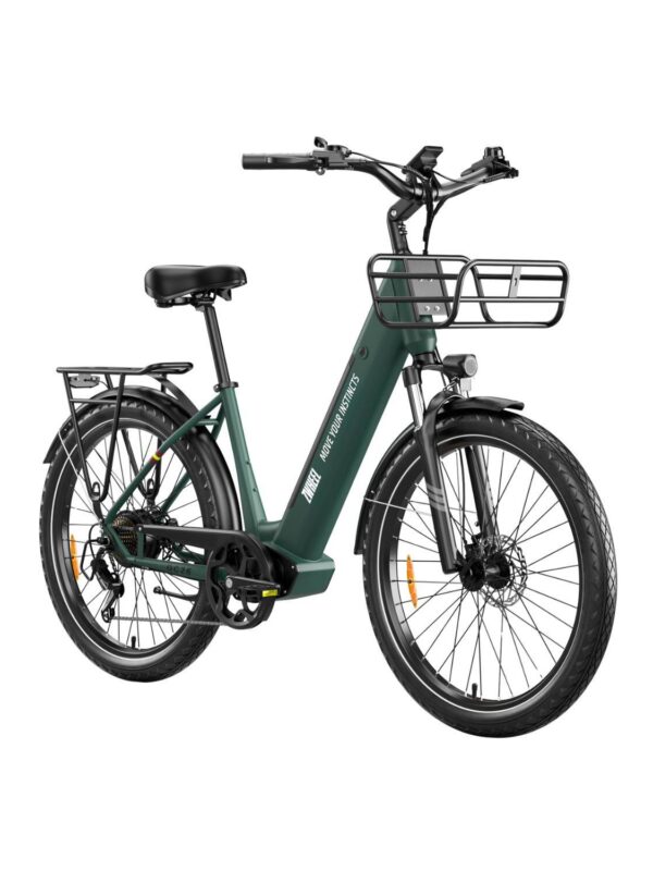 Vélo électrique pliable ZWheel Urban Realm, 250W, 45 Nm, 13.5Ah, 130 km, vert