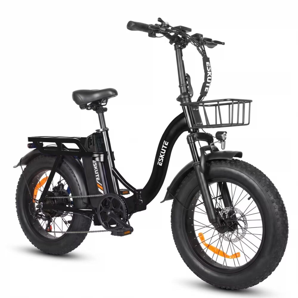 ESKUTE D202 Vélo Électrique Pliable 48V 20.8Ah Pneus 20x4 Autonomie 100km