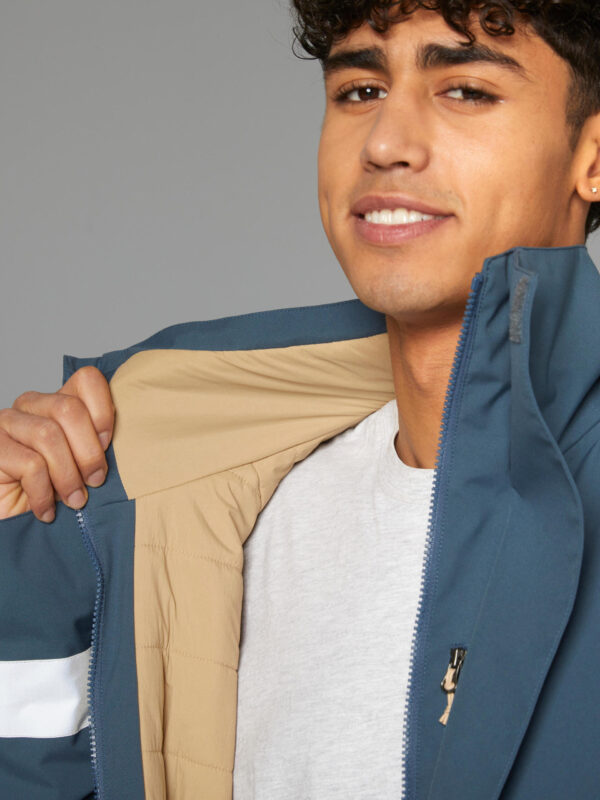 VESTE PLUIE CHAUDE VELO VILLE VISIBILITE NUIT 540 HOMME BLEU GRIS
