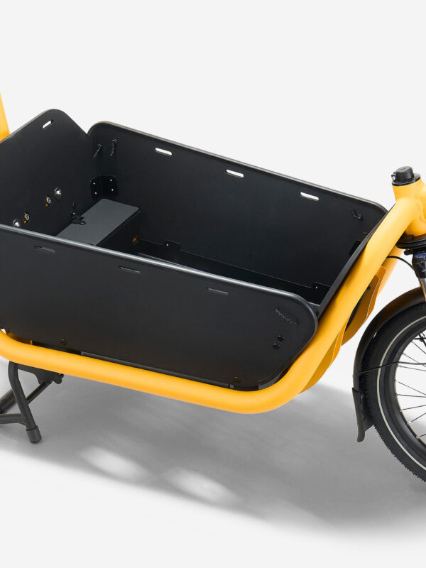 Vélo cargo électrique biporteur F900E BOX jaune